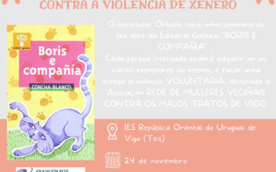 Firma solidaria de libros contra a violencia de xénero